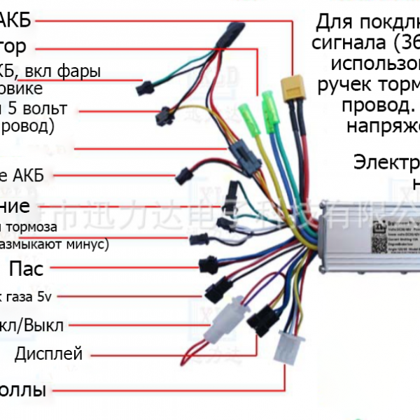 Контроллер + дисплей s866 для влосипеда 500w 36-48v 28A