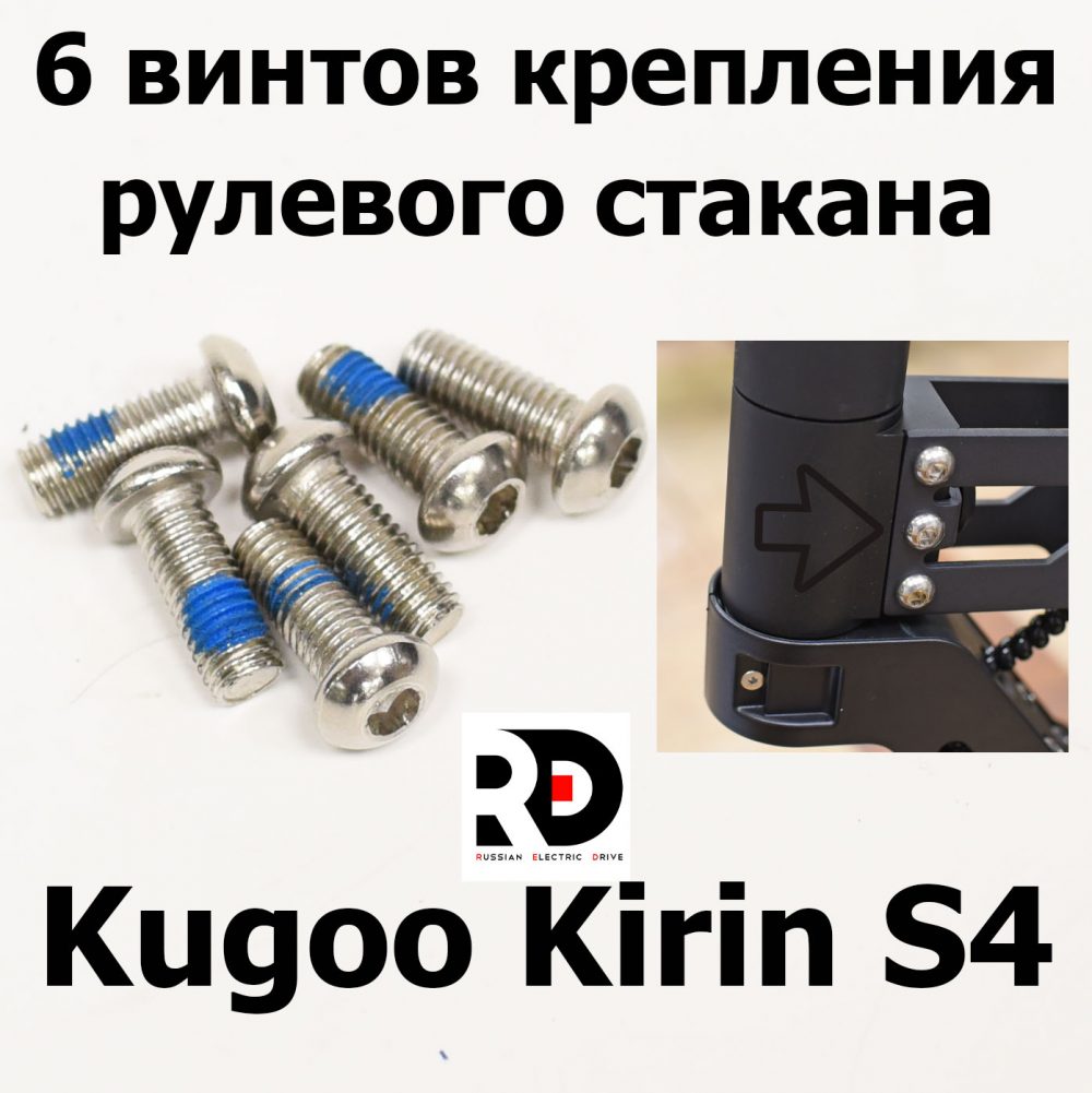 6 винтов крепления рулевого стакана Jilong Kugoo Kirin S4 (Куго Кирин С4) оригинал