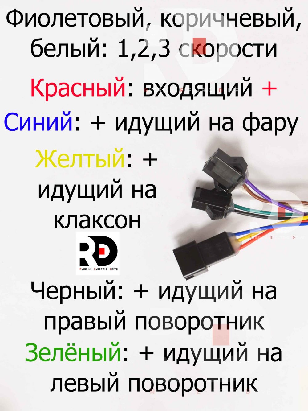 Кнопка (свет, поворотники, скорости, клаксон) Kugoo V3 Pro, Куго В 3 про (аналог) провод 2,2 метра