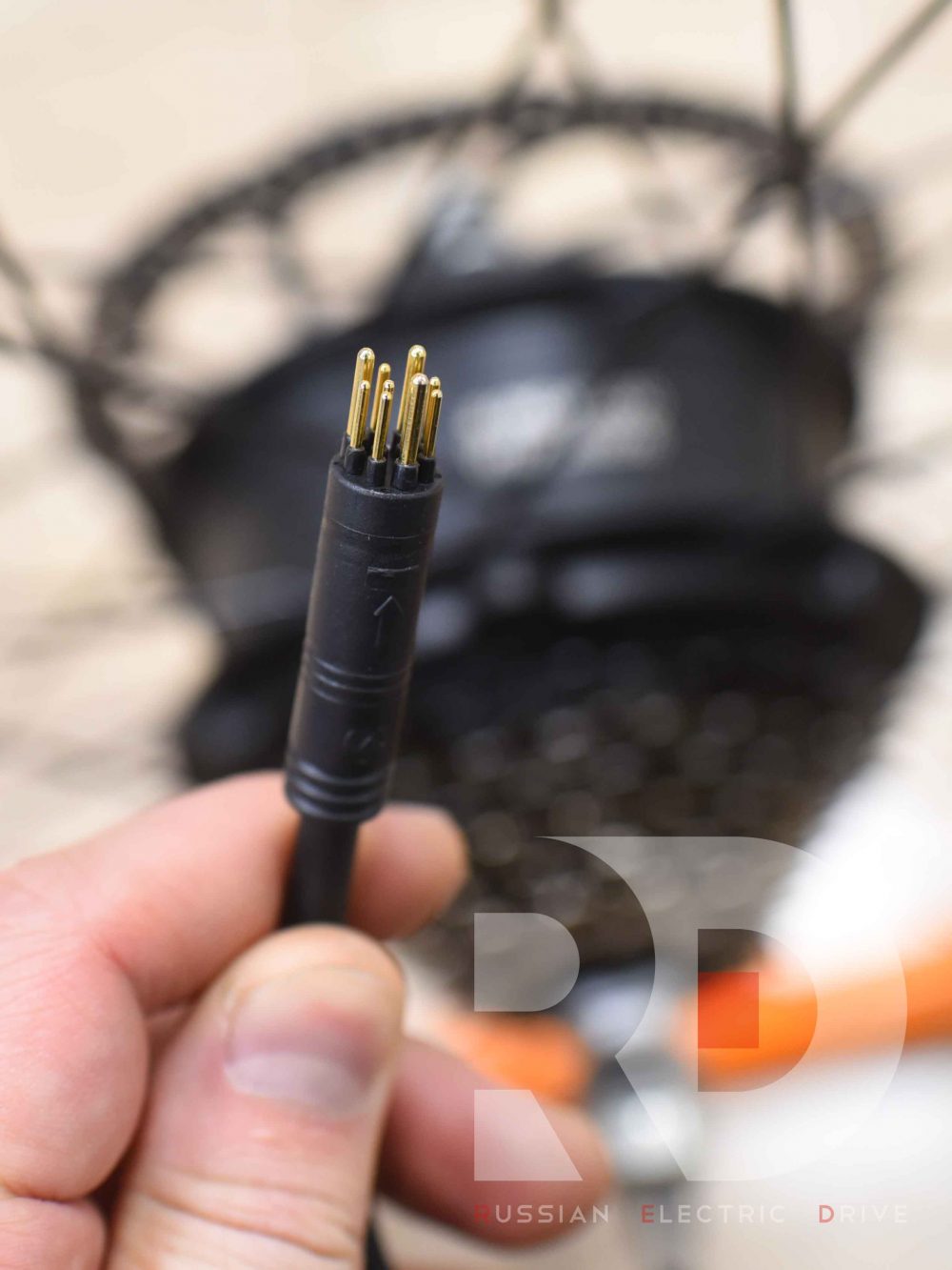 Мотор колесо 350w, обод оранжевый 27.5 заспицованный Kugoo V3 (Куго В3)