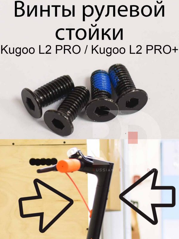 Винты рулевой стойки Kugoo L2 PRO / PRO+ (Куго Л2 Про / Про плюс)