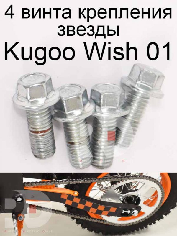 4 винта крепления звезды Kugoo Wish 01 (Куго Виш 01)