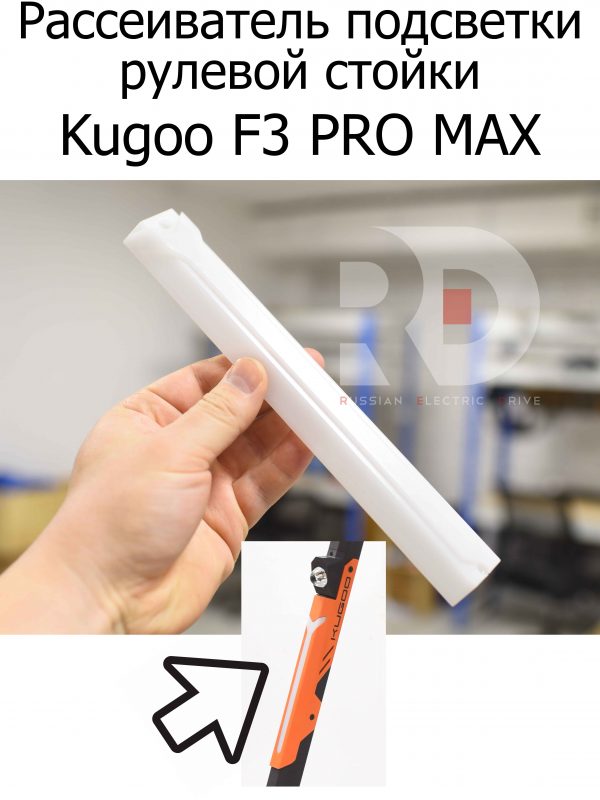 Рассеиватель подсветки рулевой стойки (плстик) Kugoo F3 PRO MAX (Куго Ф3 Про Макс)