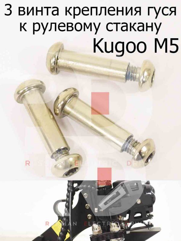 3 винта крепления гуся к рулевому стакану Kugoo M5 (Куго М5)