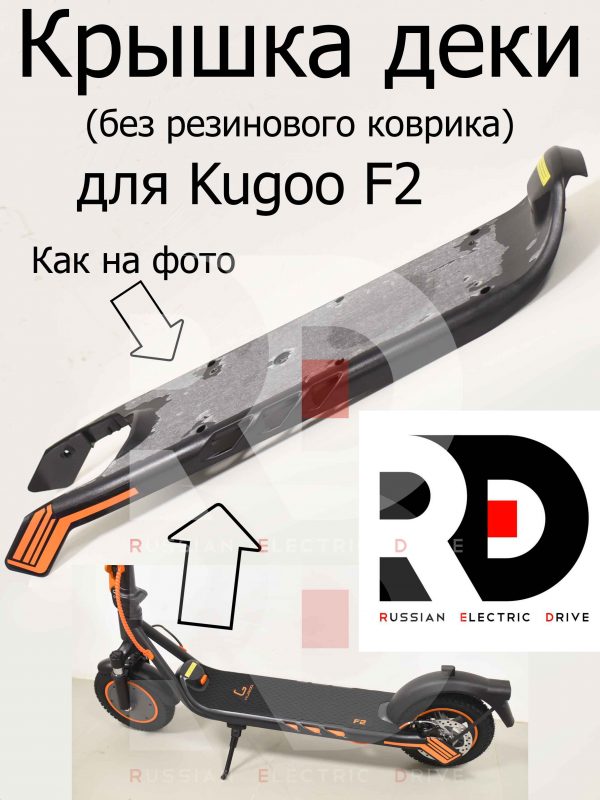 Крышка деки (без резинового коврика) для Kugoo F2 (Куго Ф2)