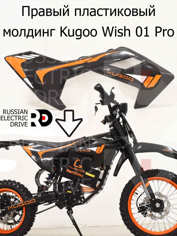 Правый пластиковый молдинг Kugoo Wish 01 Pro (Куго Виш 01 Про)